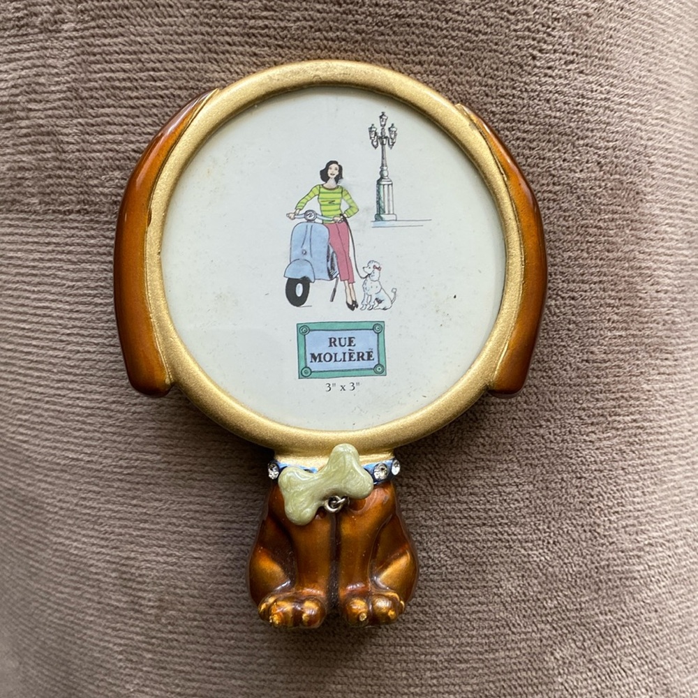 Rue Moliere Dog Frame Rhinestone Collar